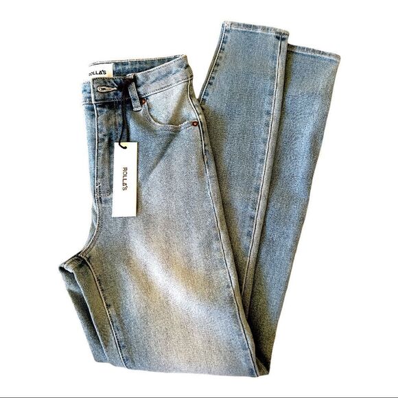 NWT Rolla’s Eastcoast Ankle High Rise Skinny Jeans ~ Stacey Blue - Picture 2 of 7